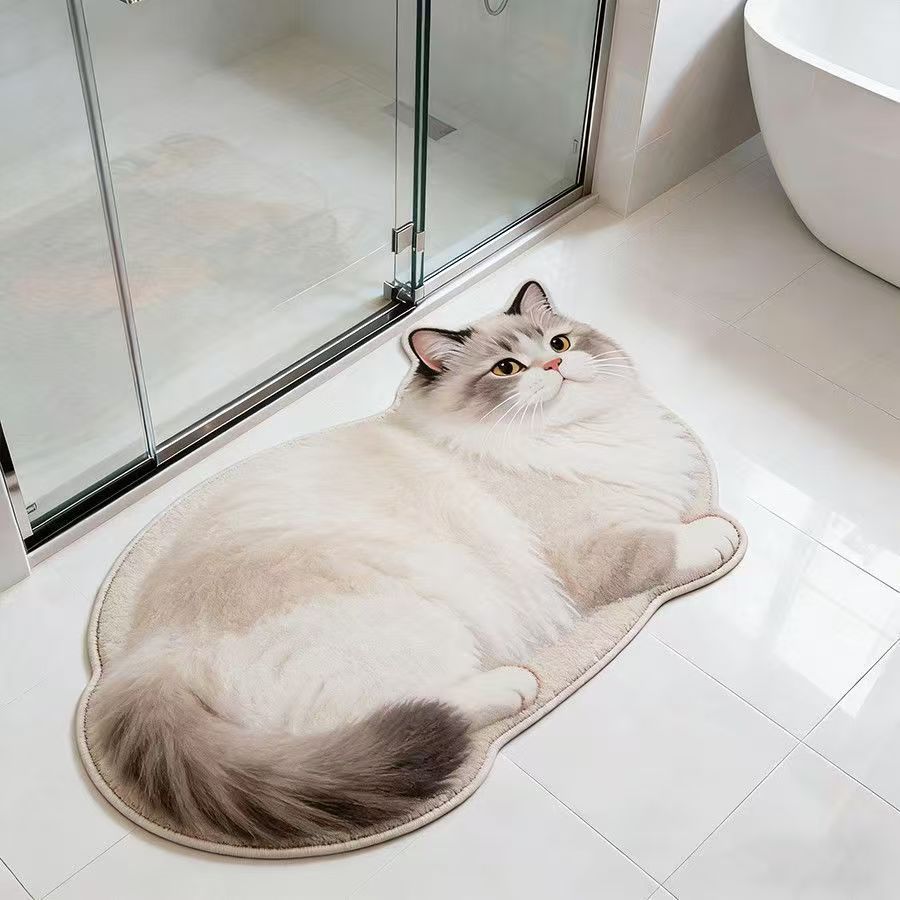 Cat-Shaped Bath Mat | Kelmera