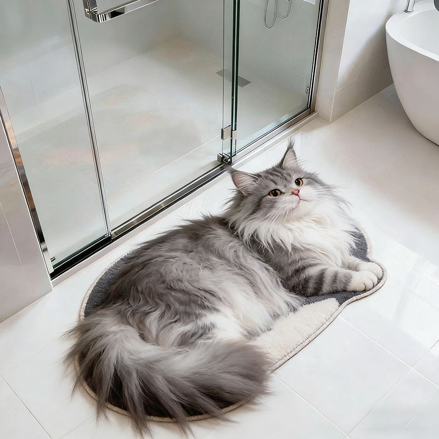 Cat-Shaped Bath Mat | Kelmera