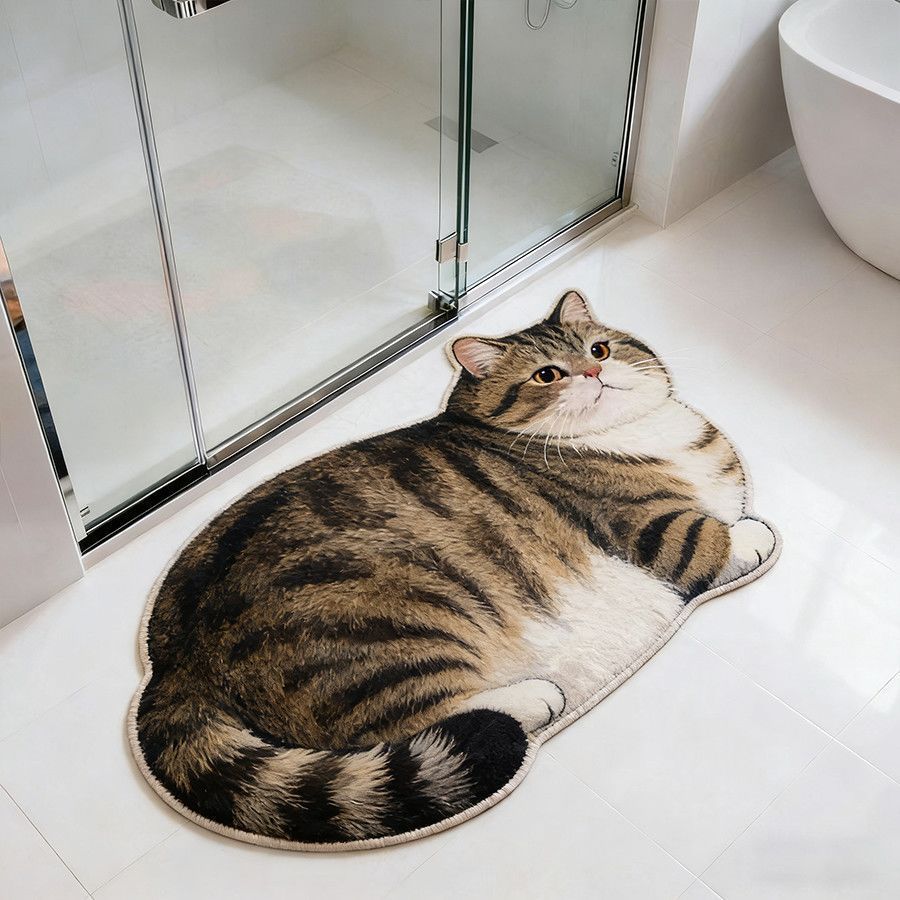 Cat-Shaped Bath Mat | Kelmera