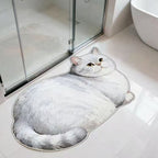 Cat-Shaped Plush Bath Mat | Kelmera