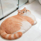 Cat-Shaped Plush Bath Mat | Kelmera