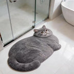 Cat-Shaped Plush Bath Mat | Kelmera