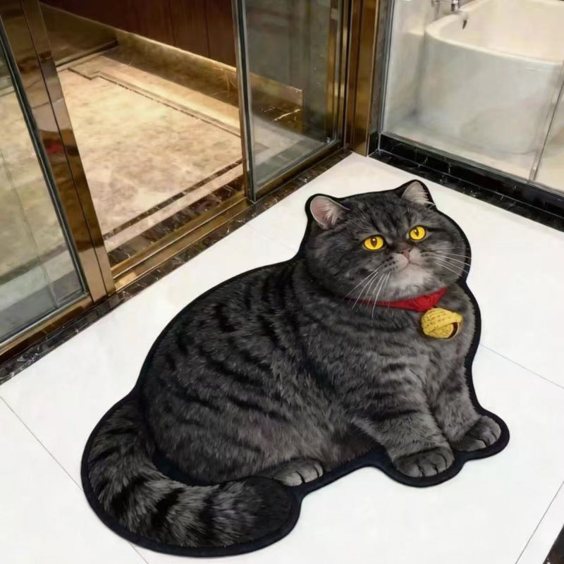 Cat-Shaped Plush Bath Mat | Kelmera