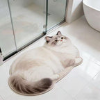 Cat-Shaped Plush Bath Mat | Kelmera