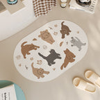 Cat-Themed Bathroom Mat | Kelmera