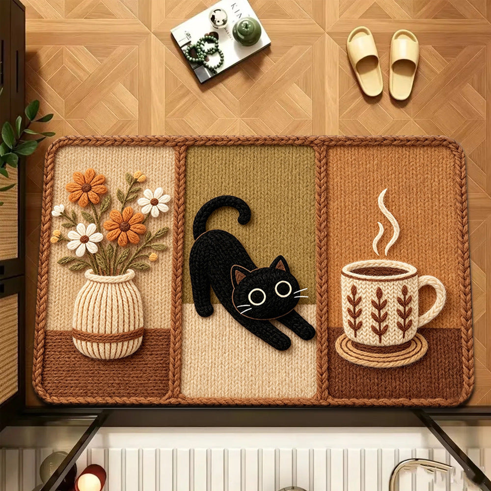 Cat-Themed Decorative Area Mat | Kelmera