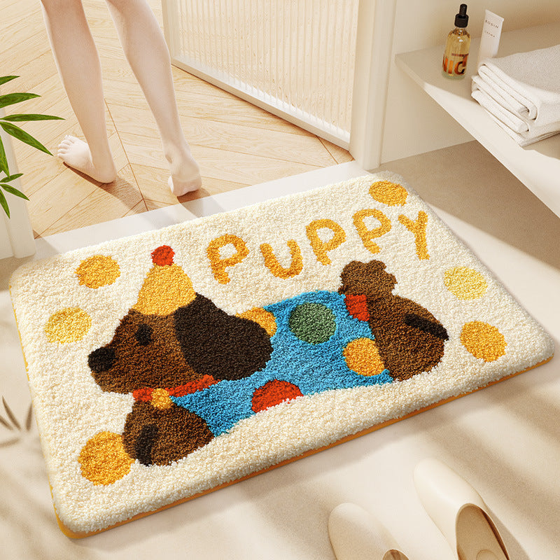 Cat-Themed Plush Bath Mat Soft Textile | Kelmera
