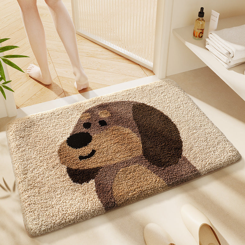 Cat-Themed Plush Bath Mat Soft Textile | Kelmera
