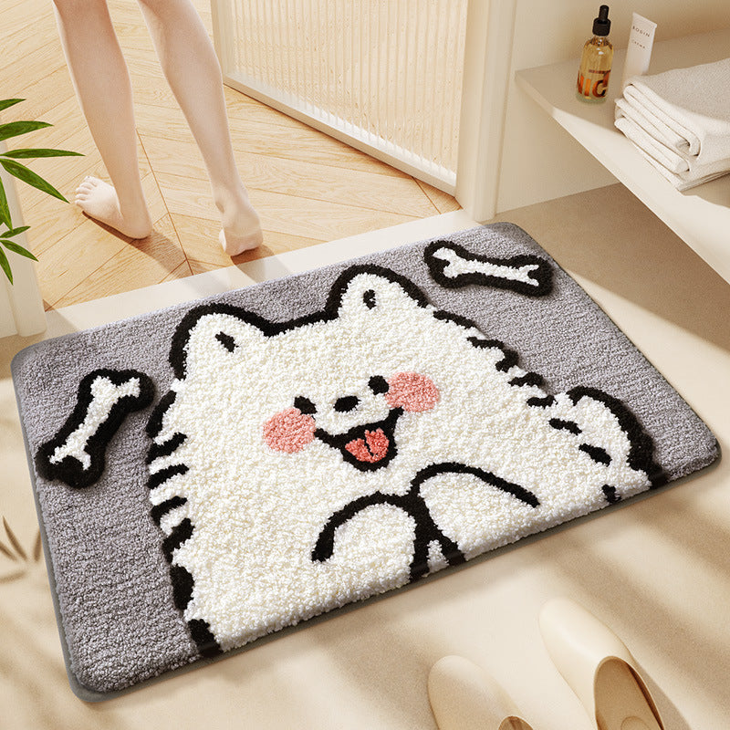 Cat-Themed Plush Bath Mat Soft Textile | Kelmera