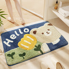 Cat-Themed Plush Bath Mat Soft Textile | Kelmera
