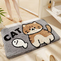 Cat-Themed Plush Bath Mat Soft Textile | Kelmera