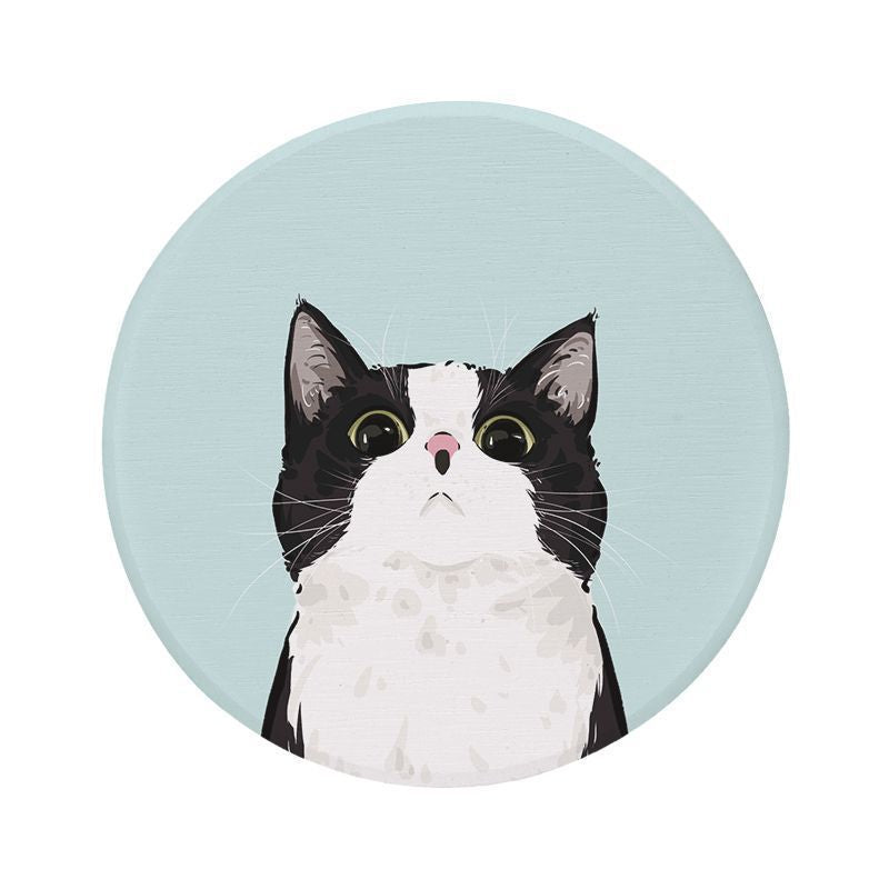 Cat-Themed Round Floor Mat | Kelmera