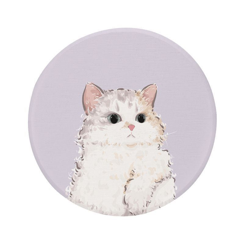 Cat-Themed Round Floor Mat | Kelmera