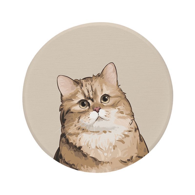 Cat-Themed Round Floor Mat | Kelmera