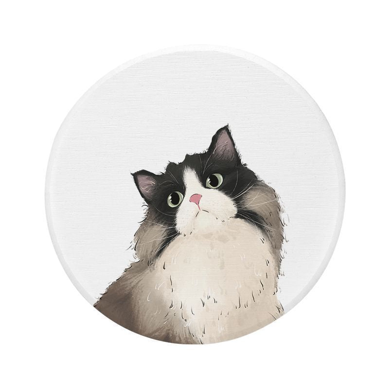 Cat-Themed Round Floor Mat | Kelmera