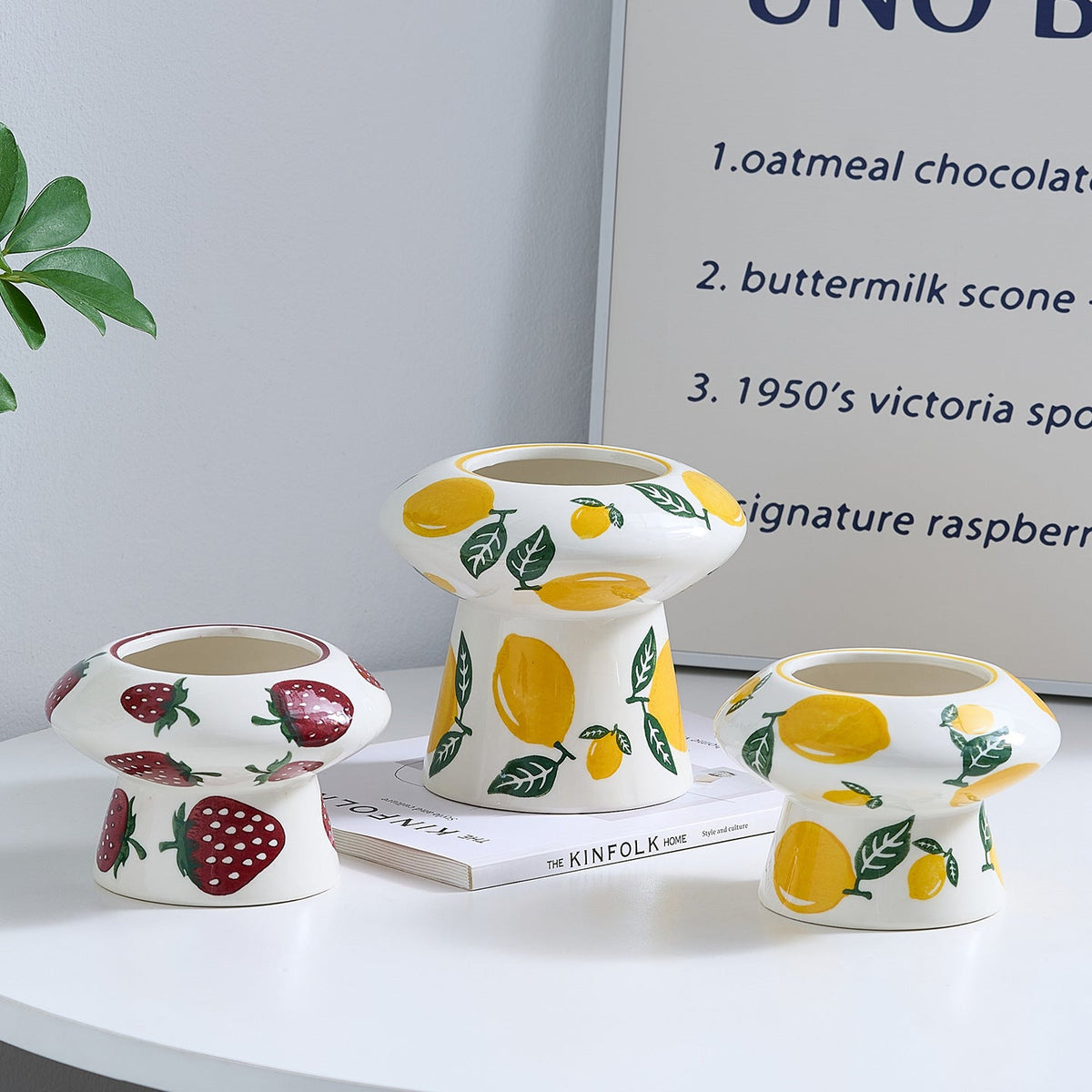 Ceramic Vase with Strawberry Pattern | Kelmera