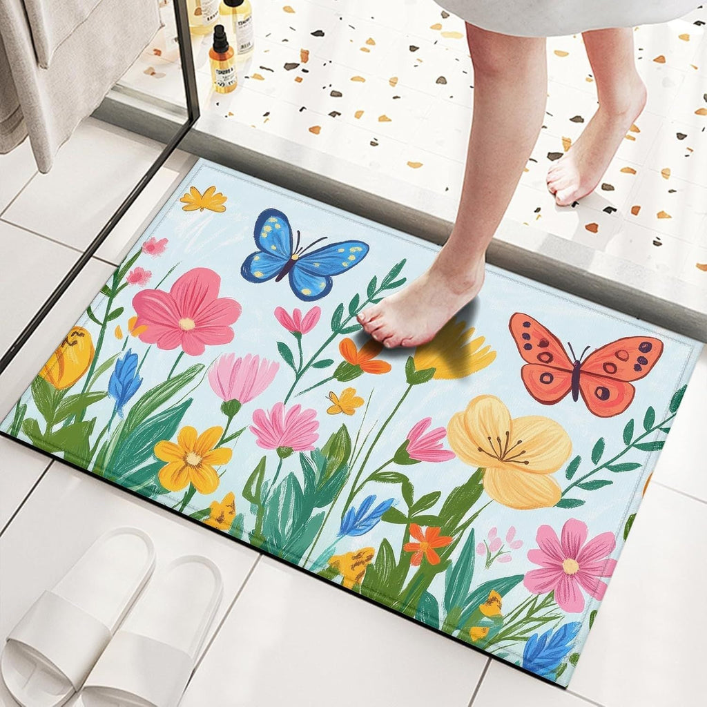 Charming Floral Welcome Mat | Kelmera