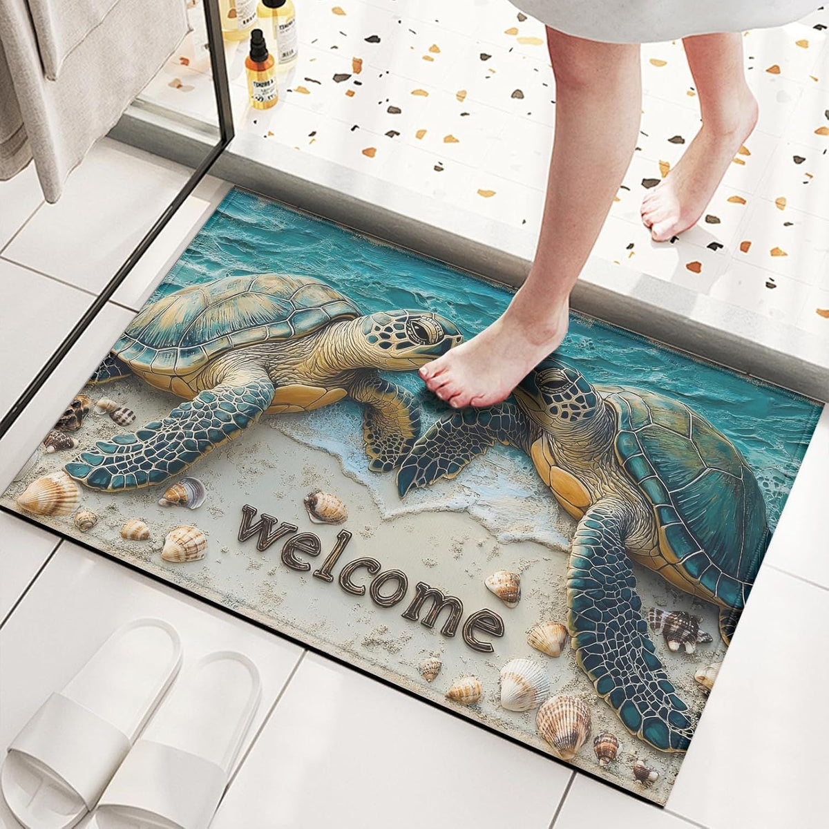 Charming Floral Welcome Mat | Kelmera