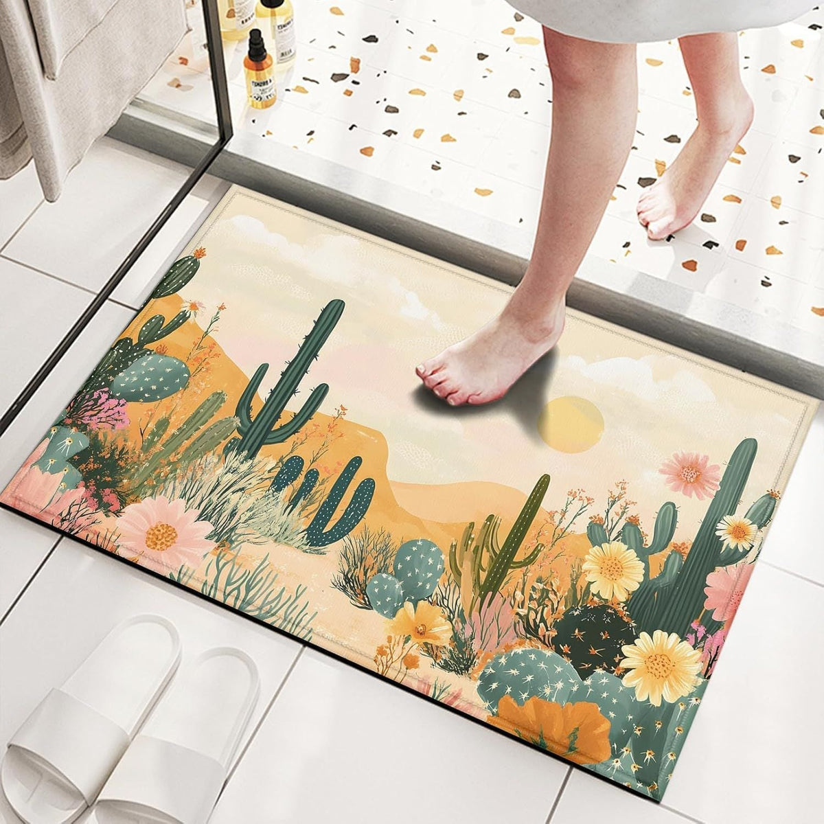 Charming Floral Welcome Mat | Kelmera