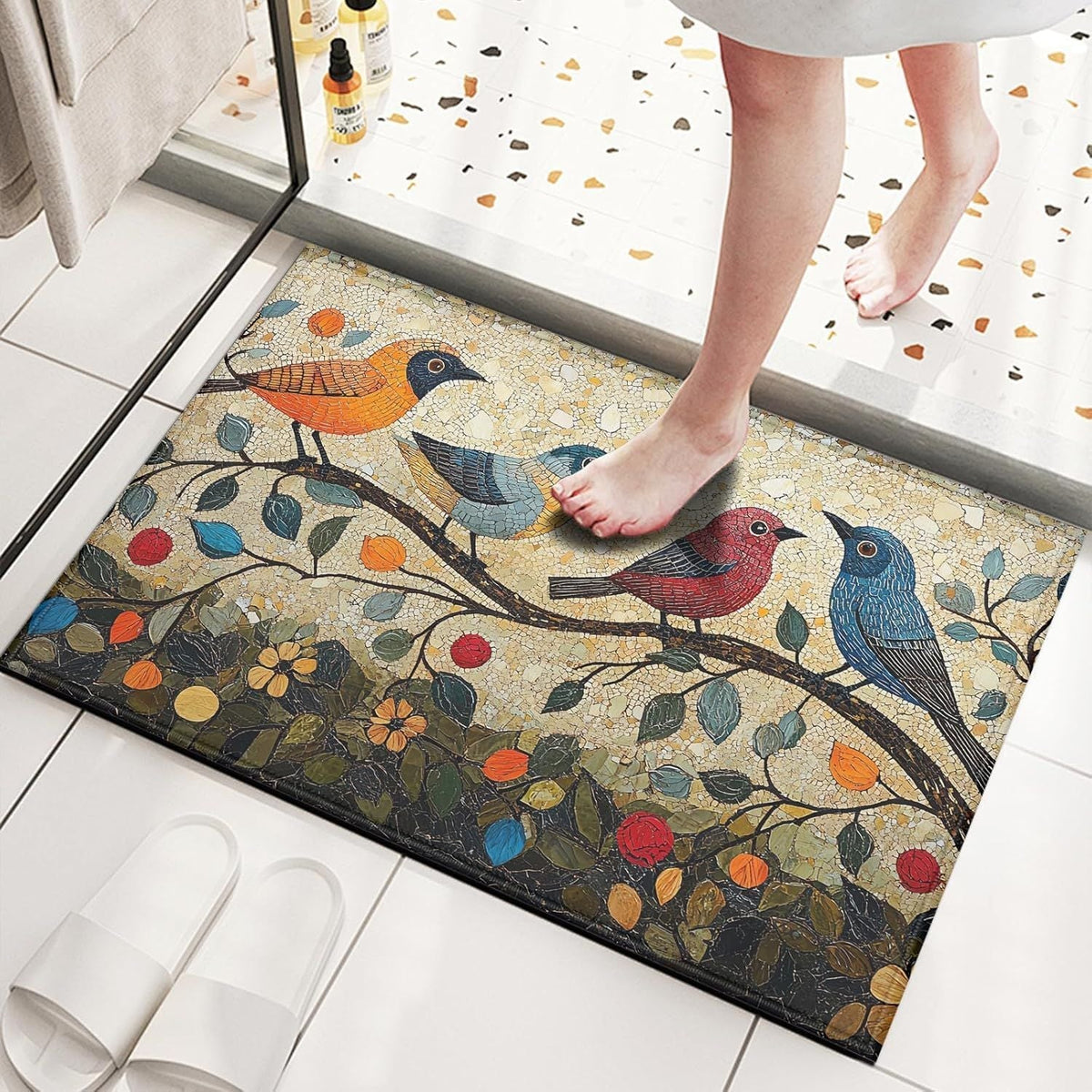 Charming Floral Welcome Mat | Kelmera