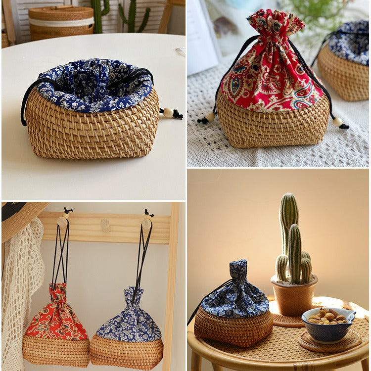 Charming Storage Bag made of Hand-Woven Rattan | Kelmera