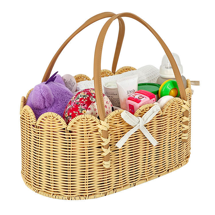 Charming Storage Basket with Leather Handles | Kelmera