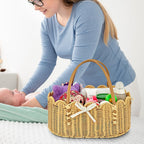 Charming Storage Basket with Leather Handles | Kelmera