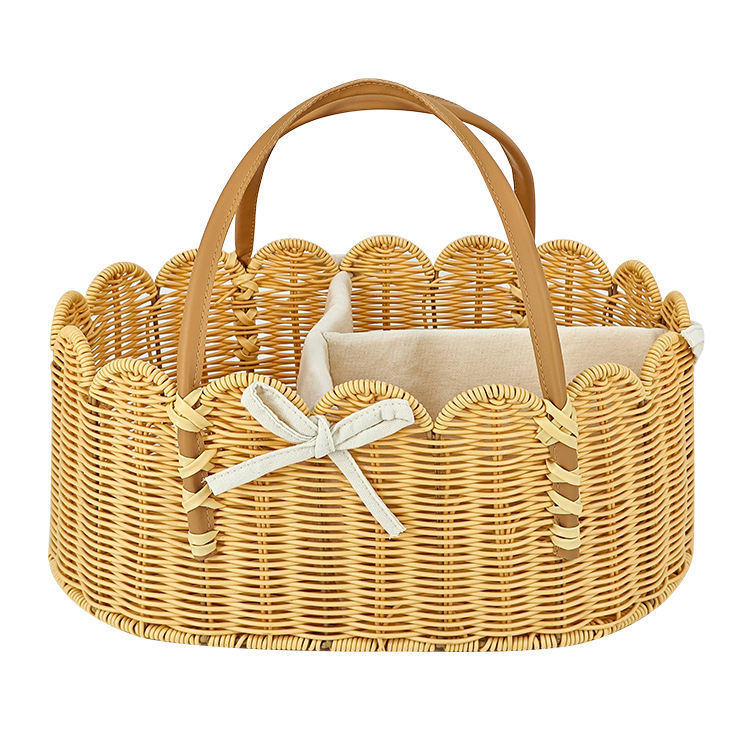 Charming Storage Basket with Leather Handles | Kelmera