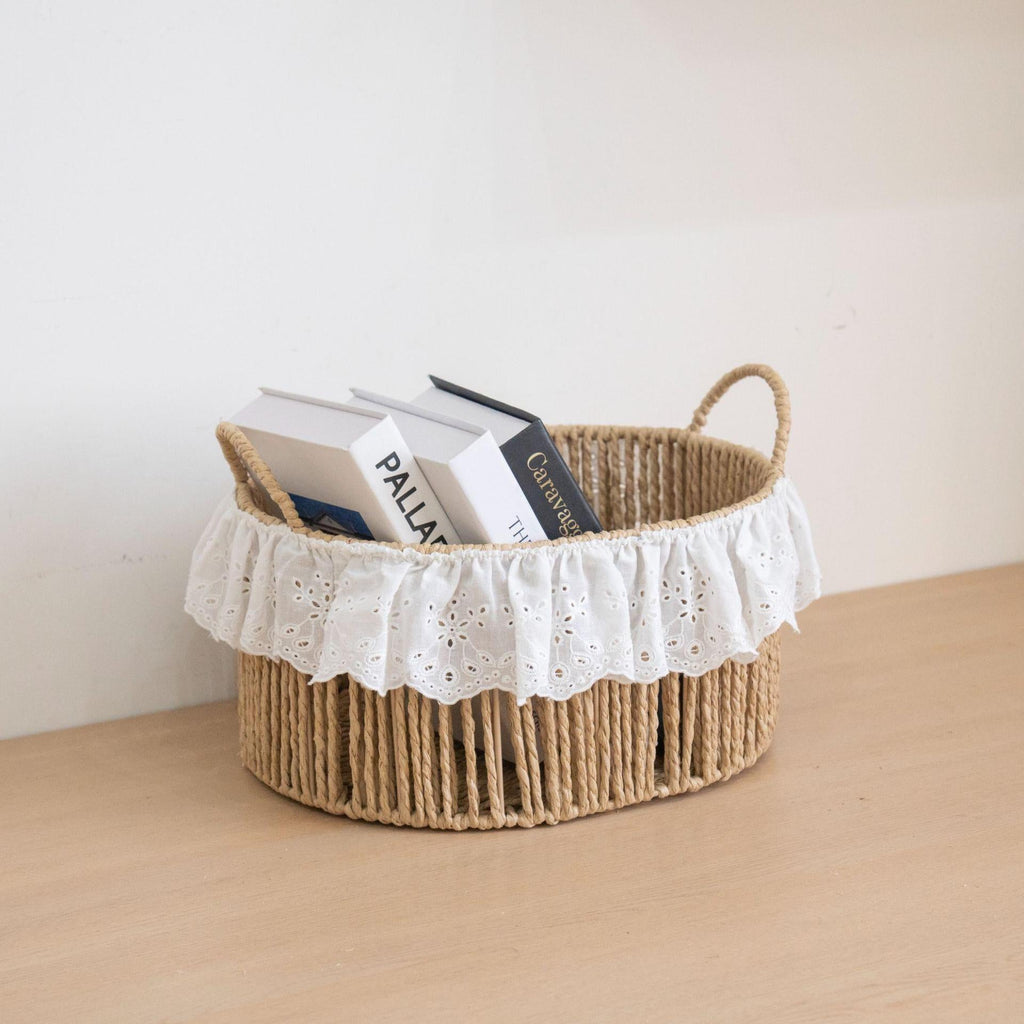 Charming Storage Basket with Ruffle Detail | Kelmera