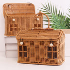 Charming Woven Storage Basket with Lid | Kelmera
