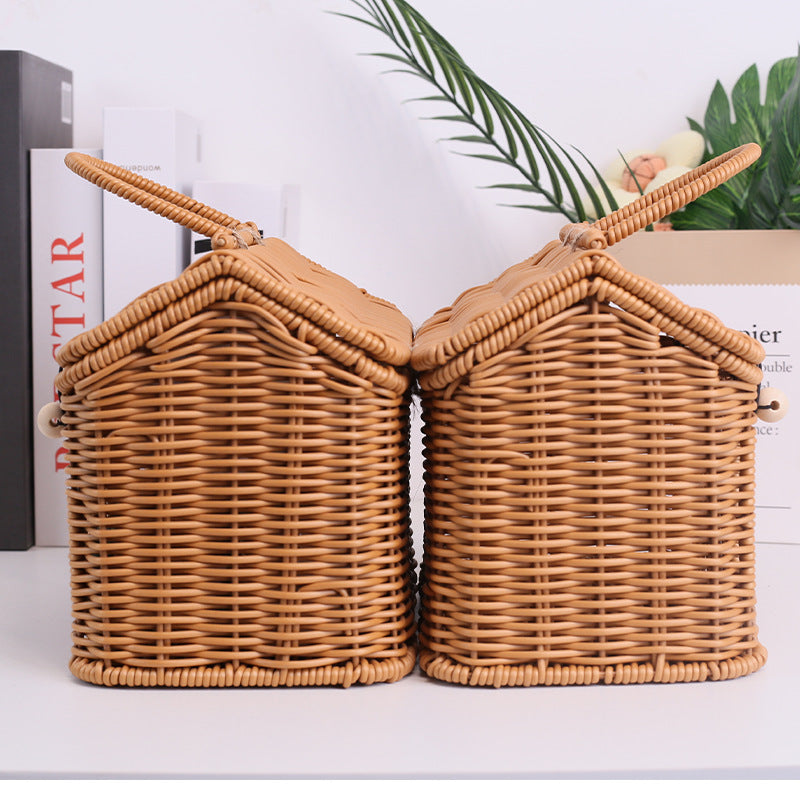 Charming Woven Storage Basket with Lid | Kelmera