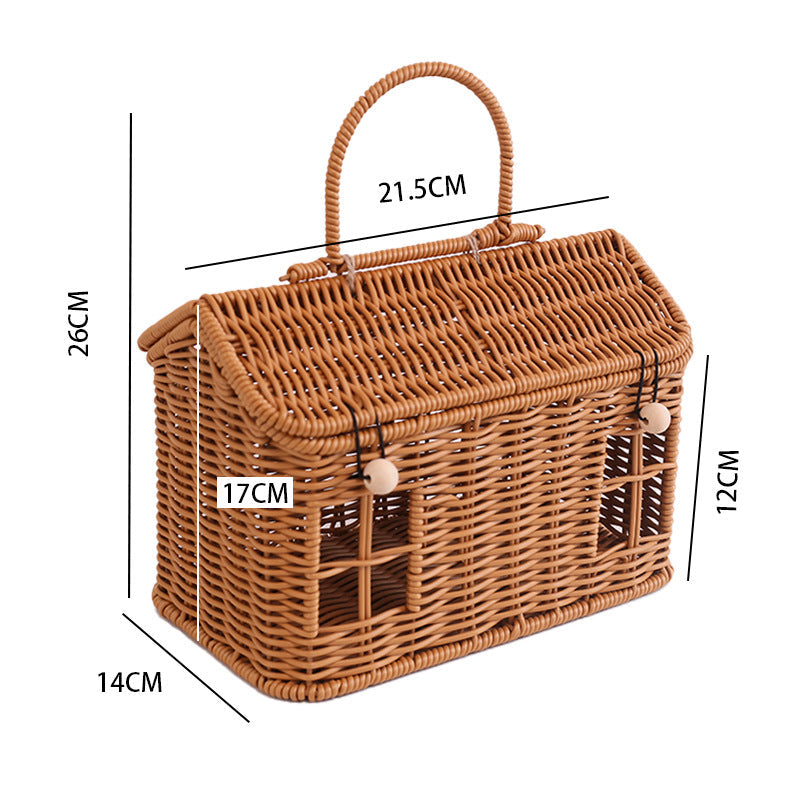 Charming Woven Storage Basket with Lid | Kelmera