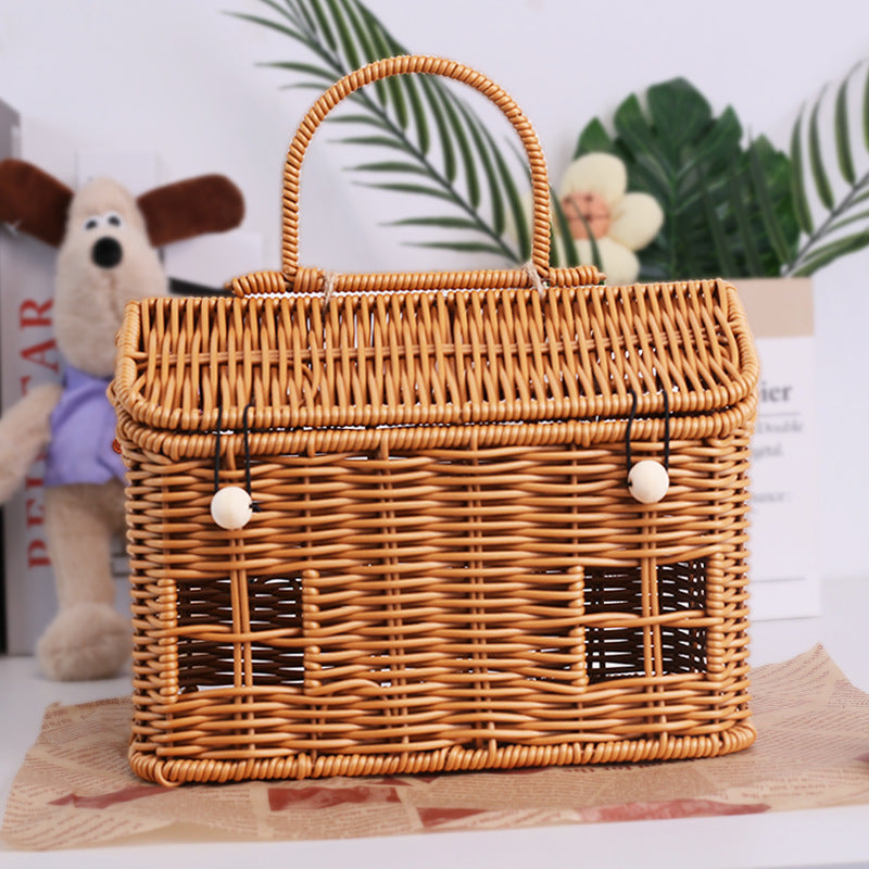 Charming Woven Storage Basket with Lid | Kelmera