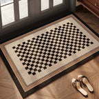 Checkerboard Pattern Welcome Mat | Kelmera