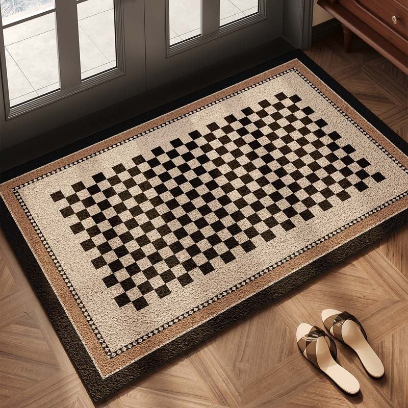 Checkerboard Pattern Welcome Mat | Kelmera