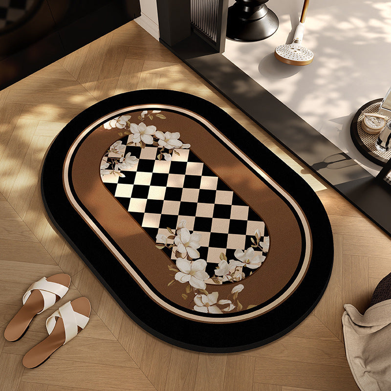 Checkerboard Patterned Entryway Mat | Kelmera