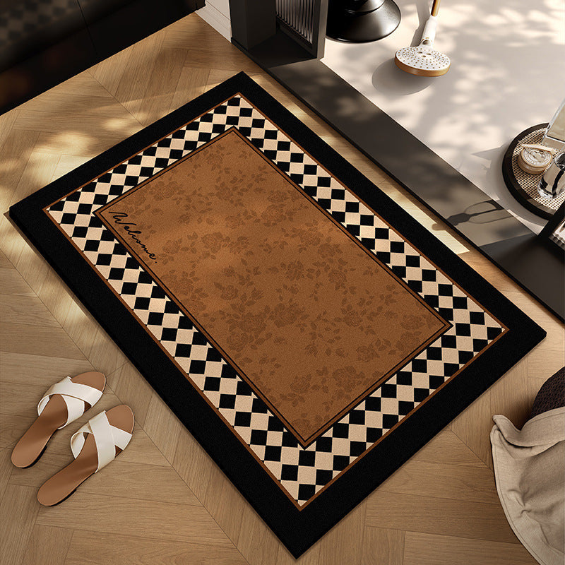 Checkerboard Patterned Entryway Mat | Kelmera
