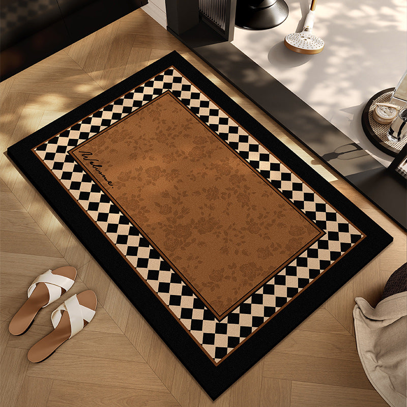 Checkerboard Patterned Entryway Mat | Kelmera