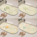Chic Inspirational Floral Bath Mat | Kelmera