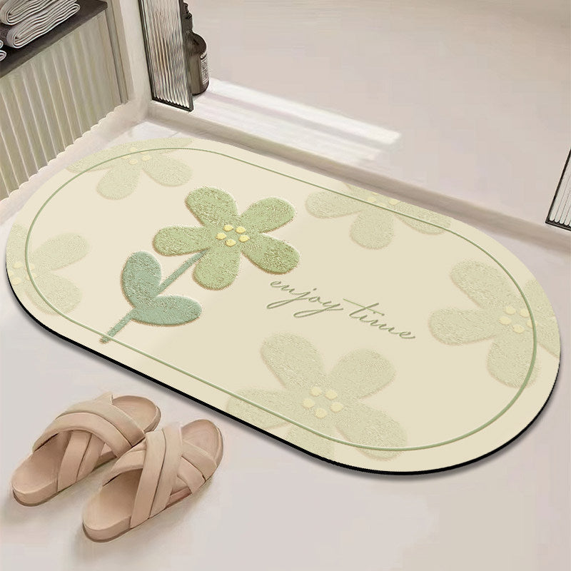 Chic Inspirational Floral Bath Mat | Kelmera