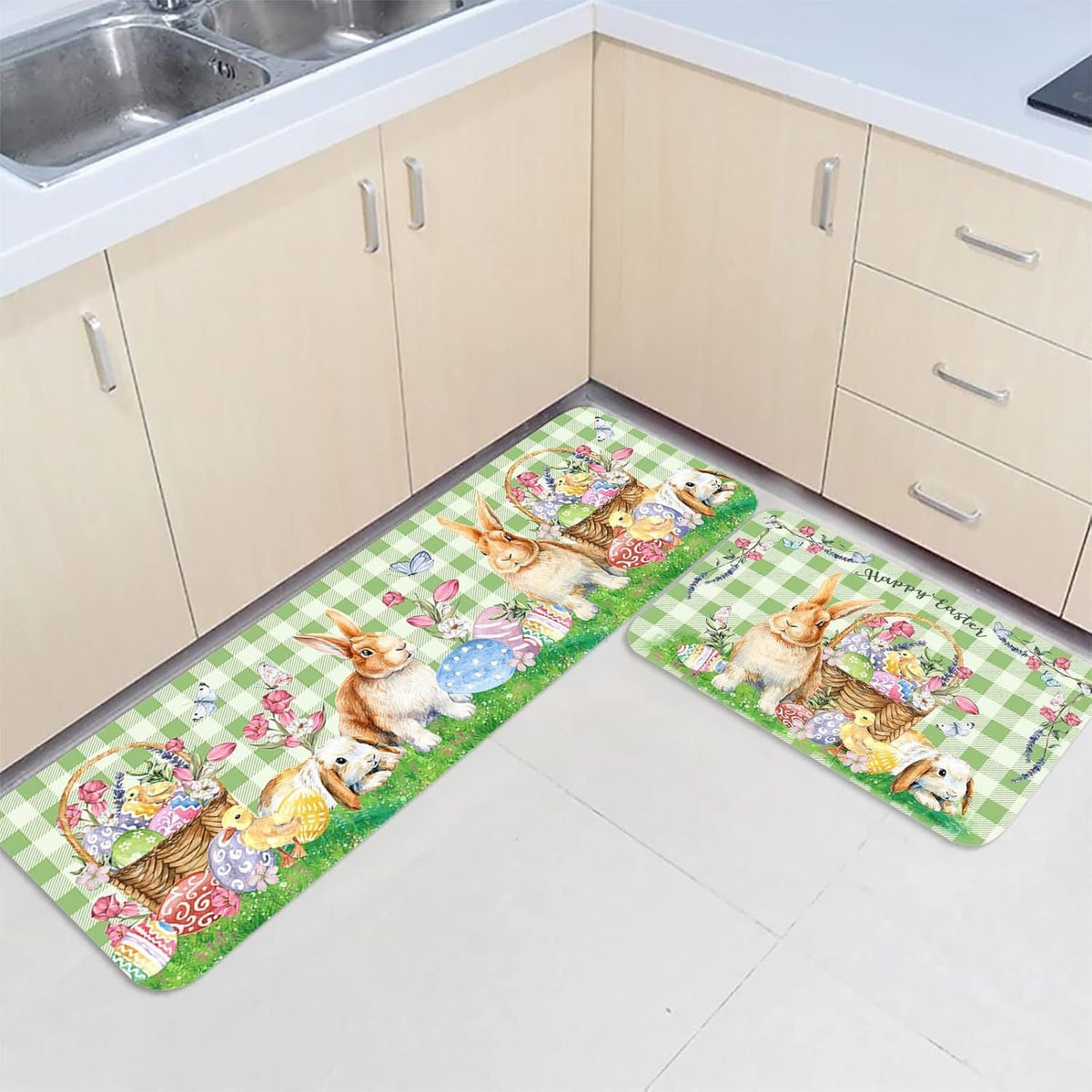 Children's Easter-Themed Kitchen Floor Mat | Kelmera