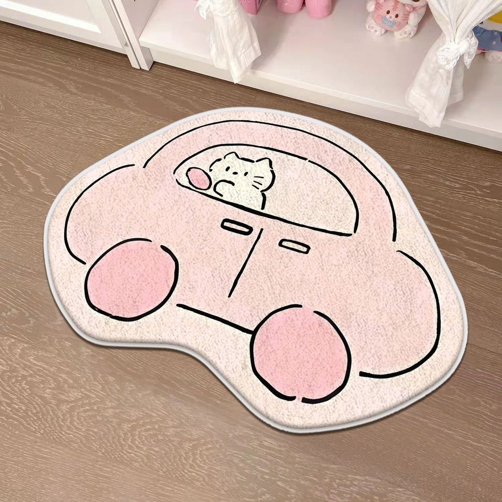 Children's Playful Cat-Shaped Area Mat | Kelmera