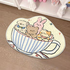 Children's Playful Cat-Shaped Area Mat | Kelmera