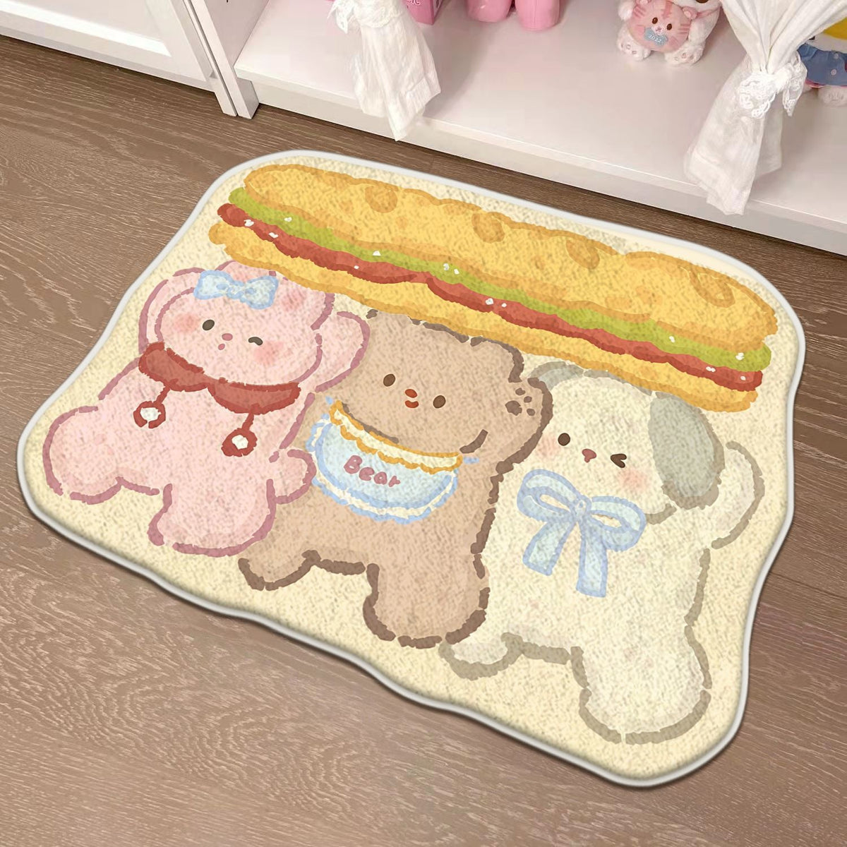 Children's Playful Cat-Shaped Area Mat | Kelmera