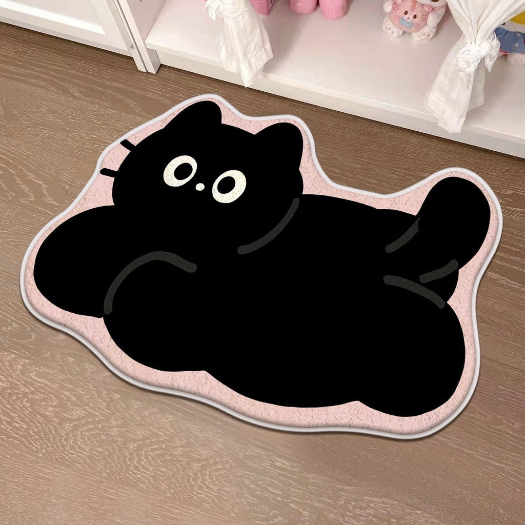 Children's Playful Cat-Shaped Area Mat | Kelmera