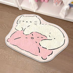 Children's Playful Cat-Shaped Area Mat | Kelmera