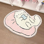 Children's Playful Cat-Shaped Area Mat | Kelmera