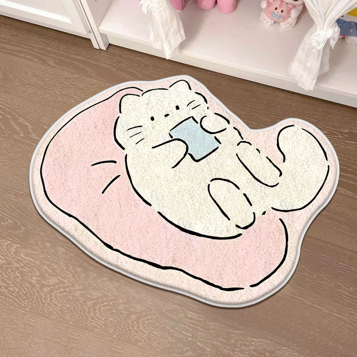Children's Playful Cat-Shaped Area Mat | Kelmera