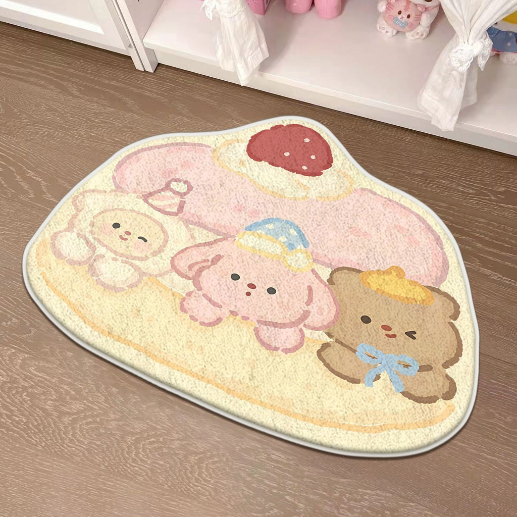 Children's Playful Cat-Shaped Area Mat | Kelmera