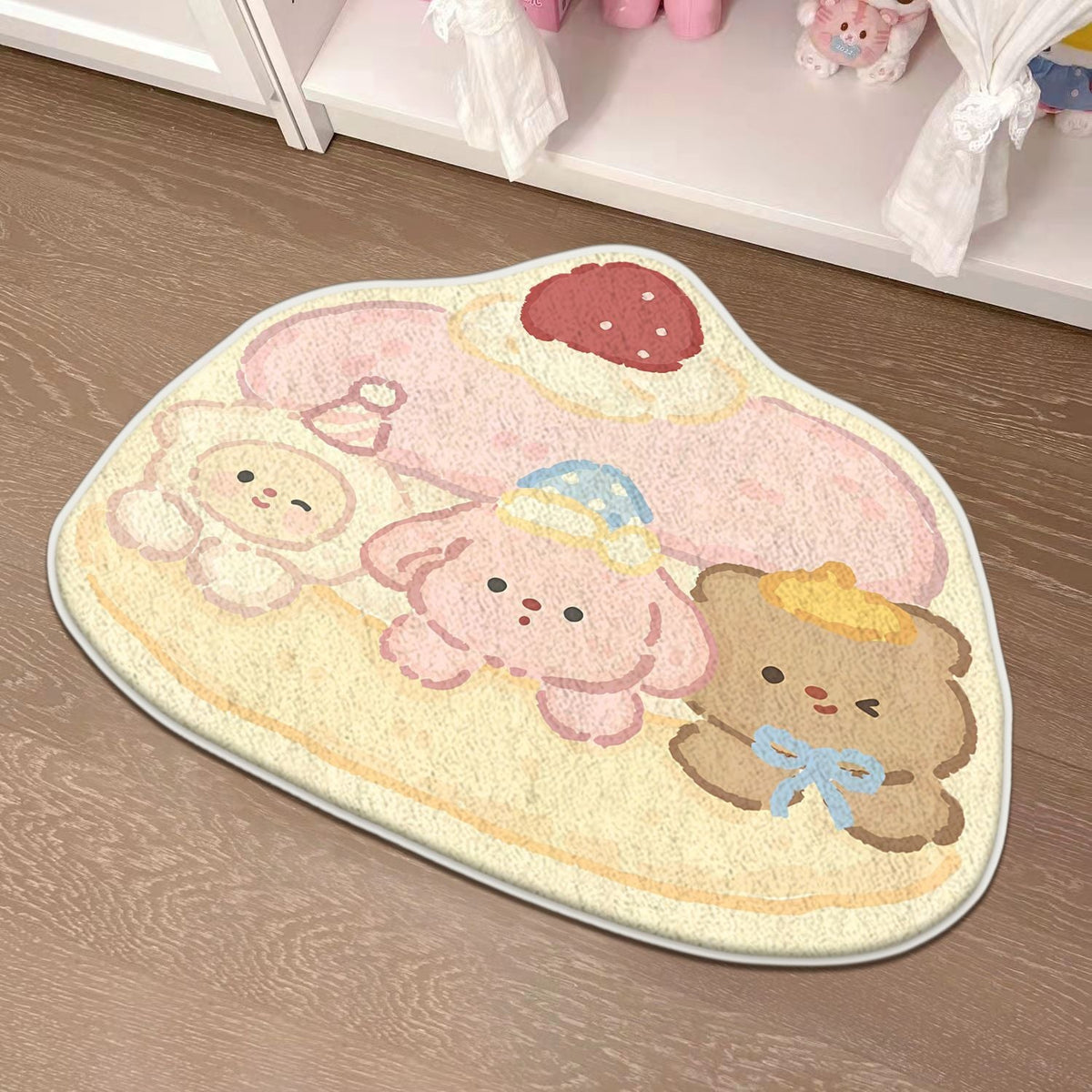 Children's Playful Cat-Shaped Area Mat | Kelmera